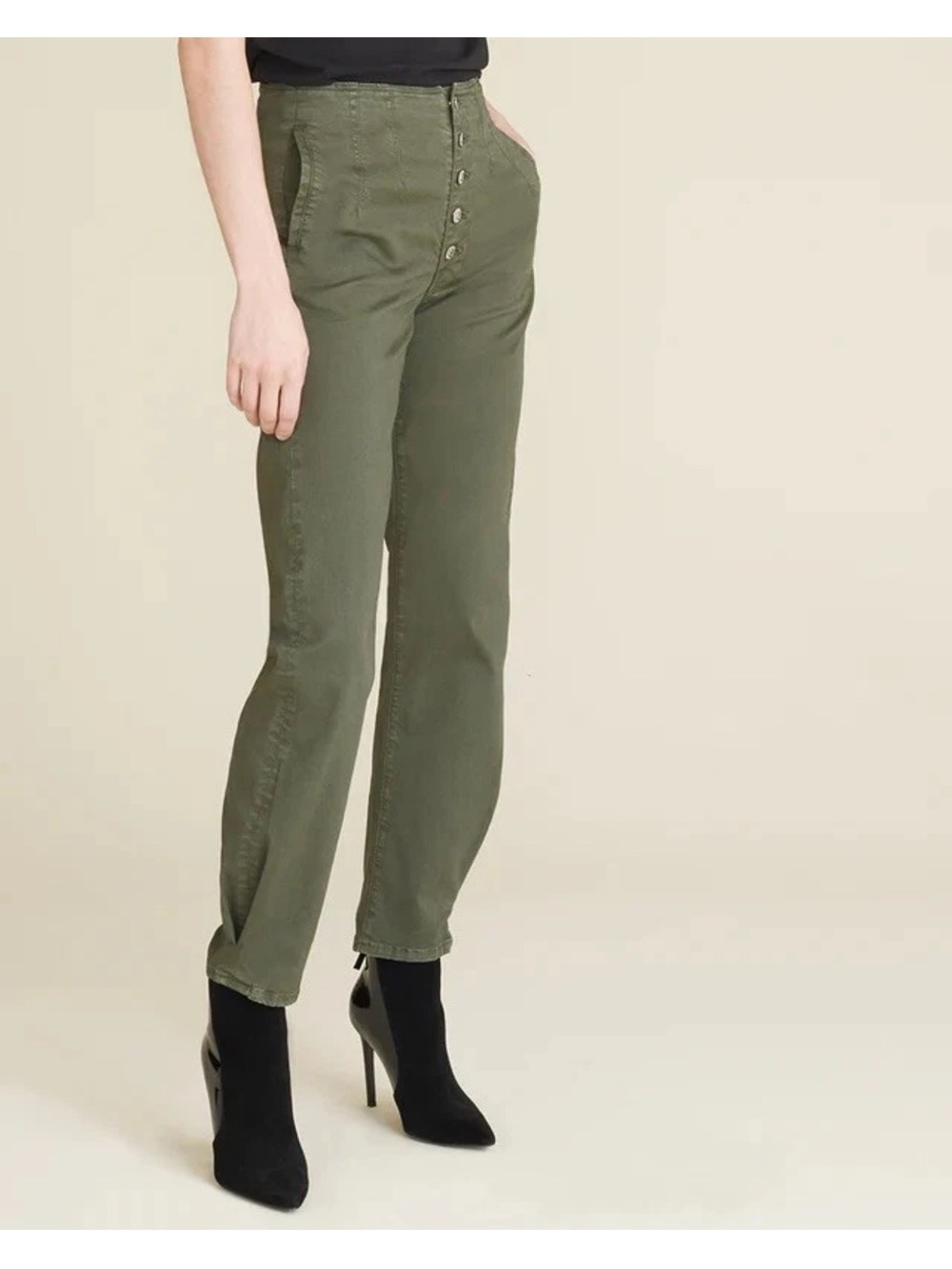 Veronica Beard Nita Peg Leg Pant Army green size 26 New With Tags ($278)